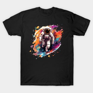 Colorful abstract astronaut watercolor T-Shirt